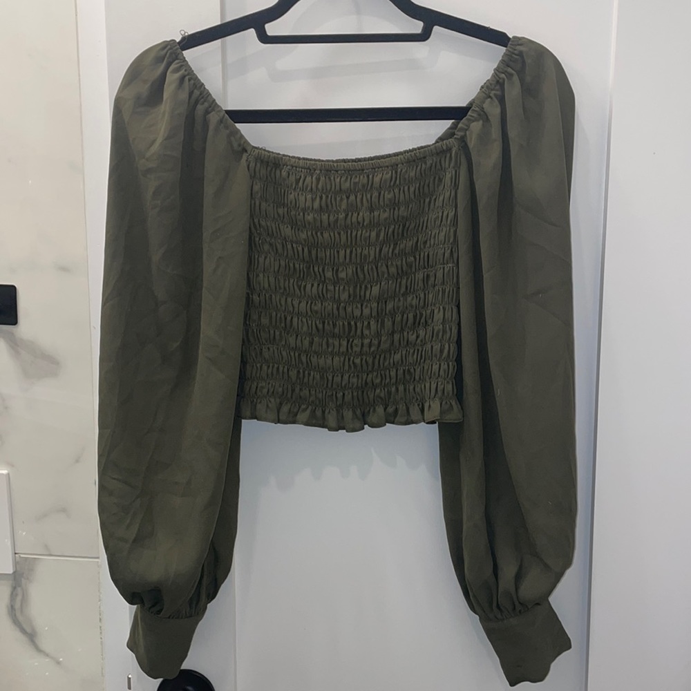 ASOS Size 0 Olive Green Blouse